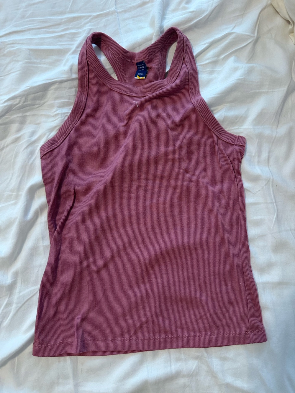 Kid’s Ribbed Sleeveless Tank Top - Mauve Pink